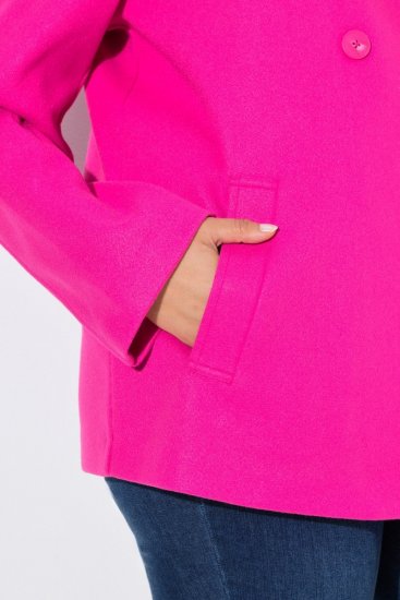Ulla Popken 846021 Fleecemantel Rosa - Mäntel - Große Größen: Mäntel für Damen