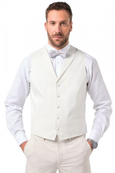 JP1880 846048 Hochzeitsweste Cremeweiß - Herrenanzüge und -blazer - Herrenanzüge und -blazer in großen Größen