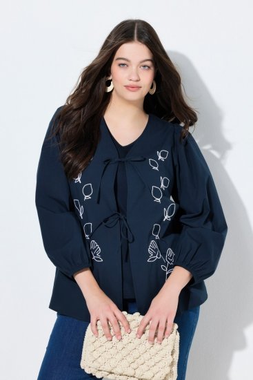 Ulla Popken 846197 Jacke Dunkelblau - Jacken - Große Jacken für Damen