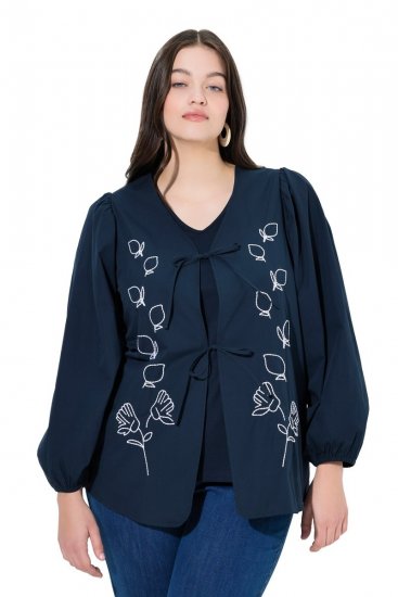 Ulla Popken 846197 Jacke Dunkelblau - Jacken - Große Jacken für Damen