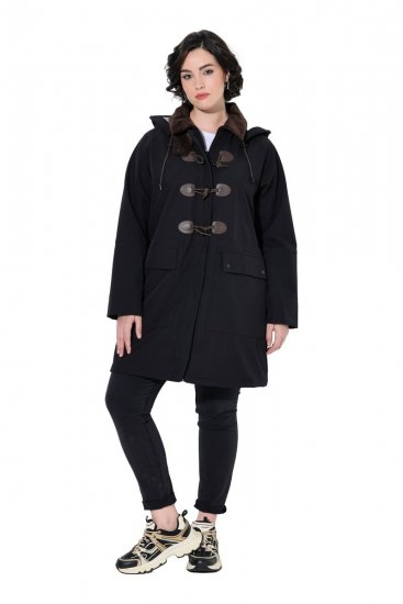 Ulla Popken 846278 Softshellmantel Schwarz - Mäntel - Große Größen: Mäntel für Damen