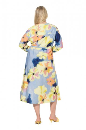 Ulla Popken 846330 Geblümtes Maxikleid Hellblau - Maxikleider - Große Größen: Lange Maxikleider