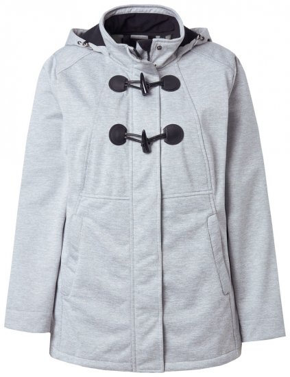 Ulla Popken 846744 Softshelljacke Grau meliert - Jacken - Große Jacken für Damen