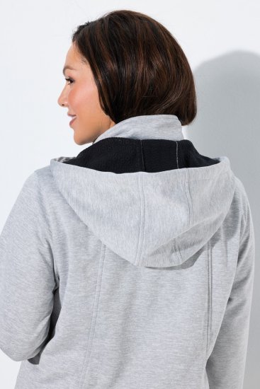 Ulla Popken 846744 Softshelljacke Grau meliert - Jacken - Große Jacken für Damen