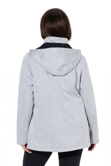 Ulla Popken 846744 Softshelljacke Grau meliert - Jacken - Große Jacken für Damen