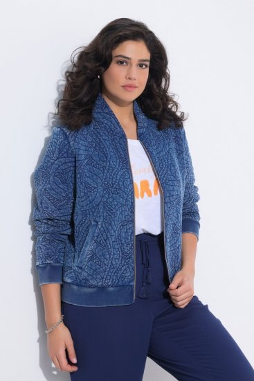Ulla Popken 847035 Steppjacke Denimblau - Jacken - Große Jacken für Damen