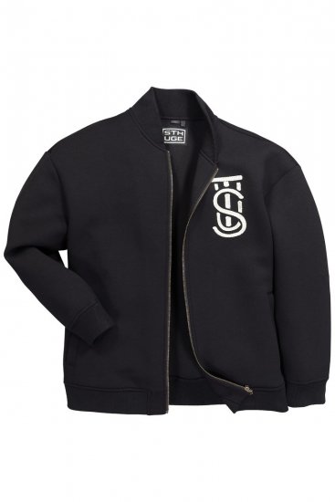 STHUGE 847083 Varsity-Jacke aus Scuba-Stoff Schwarz - Herren jacken - Herren Jacken in großen Größen