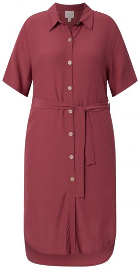 Ulla Popken 847797 Hemdblusenkleid Rostrot - Blusenkleider - 