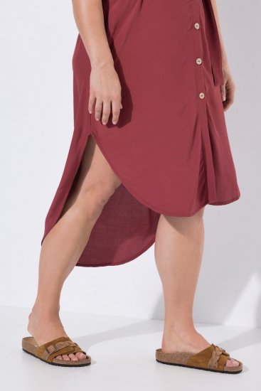 Ulla Popken 847797 Hemdblusenkleid Rostrot - Blusenkleider - 