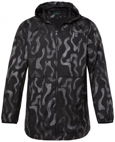 Jay-Pi 847852 Ultraleichte Outdoorjacke mit Reflektordruck Schwarz - Herren jacken - Herren Jacken in großen Größen