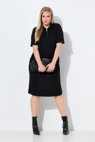 Ulla Popken 848105 Sweatkleid Schwarz - Kleider - Kleider für jede Größe