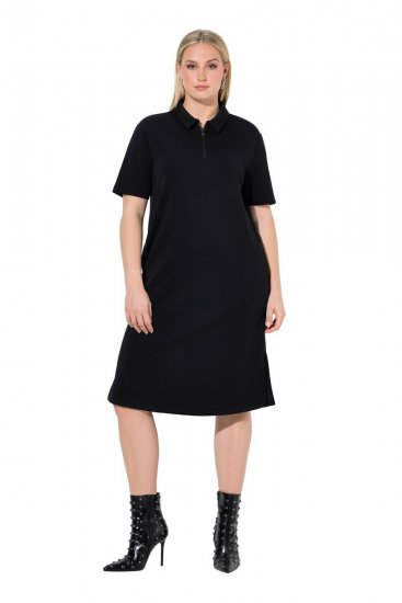 Ulla Popken 848105 Sweatkleid Schwarz - Kleider - Kleider für jede Größe