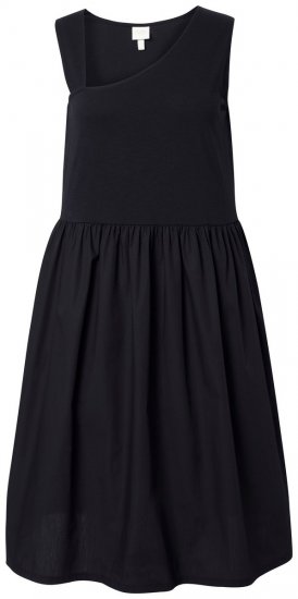 Ulla Popken 848305 Ärmelloses Midikleid mit V-Ausschnitt Schwarz - Midikleider - Midikleider in großen Größen