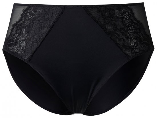 Ulla Popken 848693 Pantys mit Spitze Schwarz - Slips - 