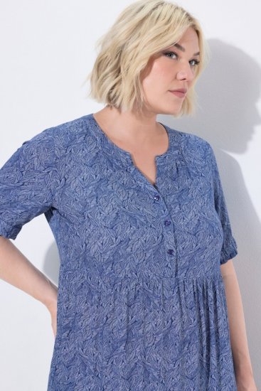 Ulla Popken 848724 Gemustertes Kleid Mehrfarbig - Kleider - Kleider für jede Größe