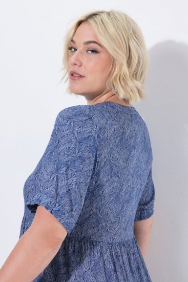Ulla Popken 848724 Gemustertes Kleid Mehrfarbig - Kleider - Kleider für jede Größe