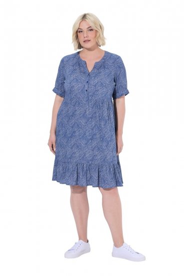 Ulla Popken 848724 Gemustertes Kleid Mehrfarbig - Kleider - Kleider für jede Größe
