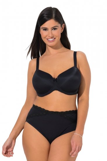 Ulla Popken 848803 Slips mit Spitze 3er-Pack Schwarz - Slips - 