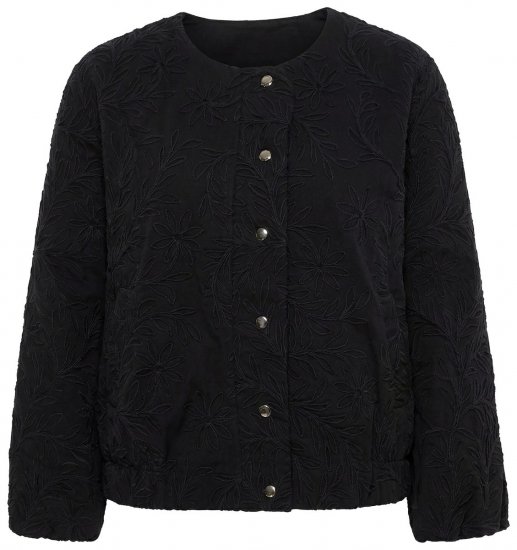 Ulla Popken 848940 Bomberjacke Schwarz - Jacken - Große Jacken für Damen