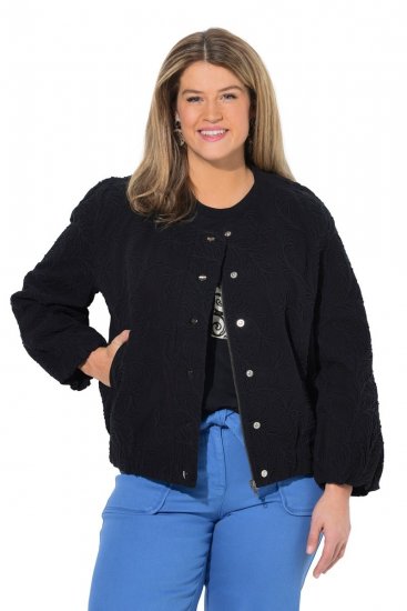 Ulla Popken 848940 Bomberjacke Schwarz - Jacken - Große Jacken für Damen