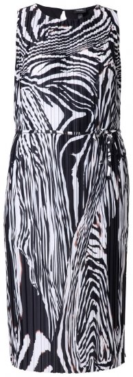 Ulla Popken 848948 Kleid mit Animal-Print Schwarz - Sommerkleider - Große Größen: Leichte Sommerkleider