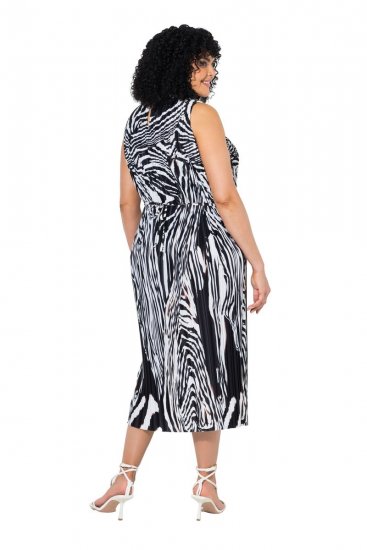 Ulla Popken 848948 Kleid mit Animal-Print Schwarz - Sommerkleider - Große Größen: Leichte Sommerkleider