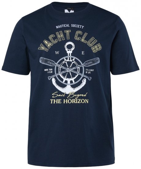 Men+ 958 T-Shirt Yacht Club Dunkelblau - Herren-T-Shirts - Herren-T-Shirts in großen Größen