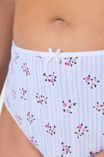 Ulla Popken 849098 Geblümte Slips 5er-Pack Hellblau - Slips - 