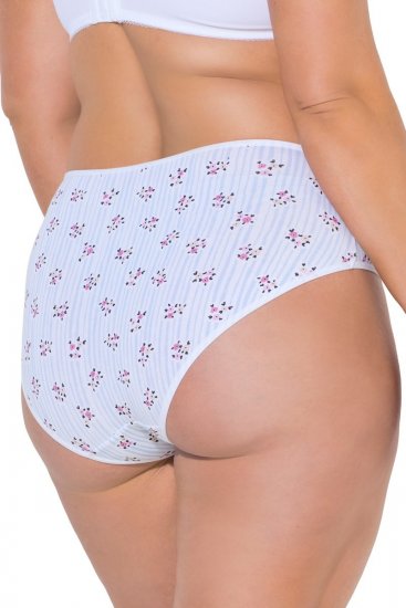 Ulla Popken 849098 Geblümte Slips 5er-Pack Hellblau - Slips - 