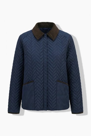 Ulla Popken 849111 Steppjacke Dunkelblau - Jacken - Große Jacken für Damen