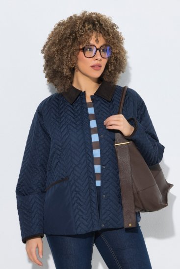 Ulla Popken 849111 Steppjacke Dunkelblau - Jacken - Große Jacken für Damen