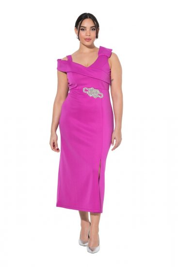 Ulla Popken 849508 Abendkleid Flieder - Abendkleider - Abendkleider für Damen in großen Größen