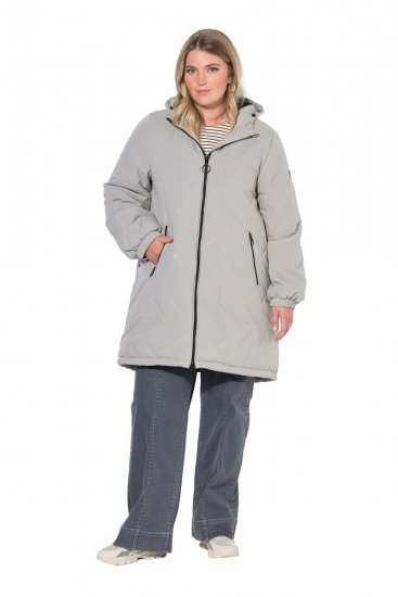 Ulla Popken 849552 Steppmantel Grau - Mäntel - Große Größen: Mäntel für Damen