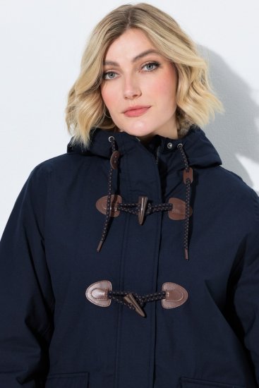Ulla Popken 849619 Wasserdichte HYPRAR Jacke mit Teddyfutter Dunkelblau - Jacken - Große Jacken für Damen