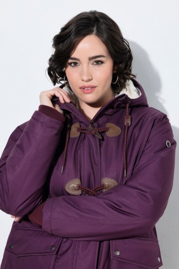 Ulla Popken 849619 Regenjacke Dunkellila - Jacken - Große Jacken für Damen