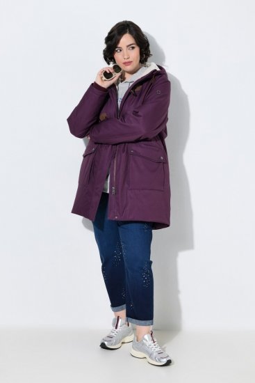 Ulla Popken 849619 Regenjacke Dunkellila - Jacken - Große Jacken für Damen