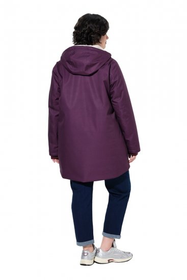 Ulla Popken 849619 Regenjacke Dunkellila - Jacken - Große Jacken für Damen