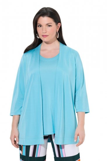 Ulla Popken 849620 Jacke Blau - Jacken - Große Jacken für Damen