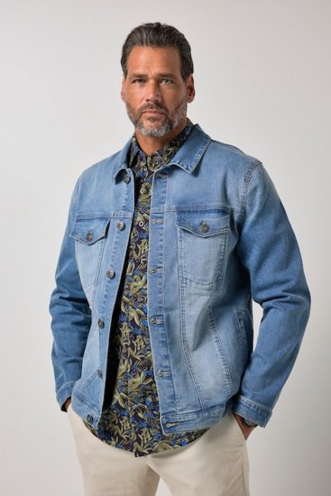 JP1880 849703 Jeansjacke mit vielen Taschen Indigoblau - Herren jacken - Herren Jacken in großen Größen