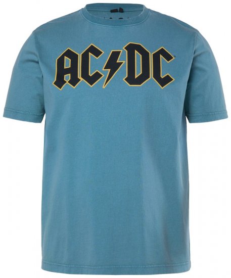 JP1880 849790 AC/DC Classic Logo T-Shirt Türkisblau - Band-T-shirts - Band T-Shirts für große Größen