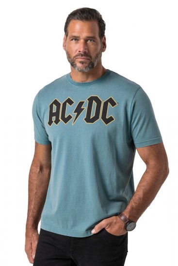 JP1880 849790 AC/DC Classic Logo T-Shirt Türkisblau - Band-T-shirts - Band T-Shirts für große Größen