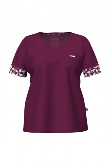Ulla Popken 849850 Pyjama mit Karomuster Beerenrot - Pyjama/Loungewear - 