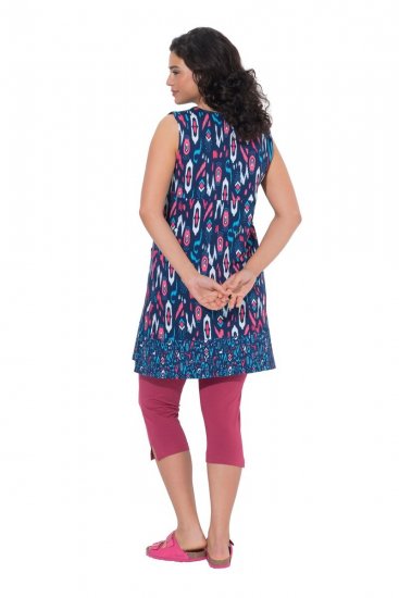 Ulla Popken 849887 Ärmelloses Jerseykleid Dunkelblau - Jerseykleider - 