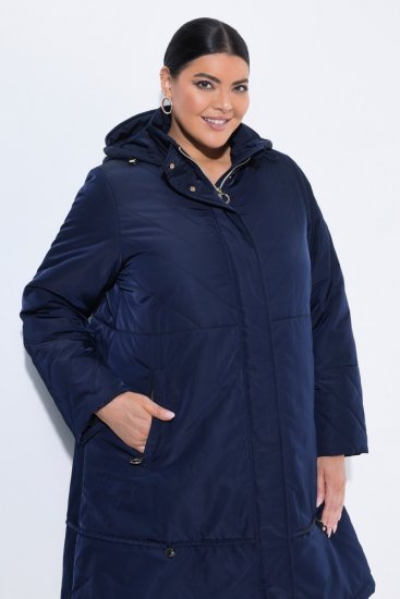 Ulla Popken 849908 Regenjacke Dunkelblau - Jacken - Große Jacken für Damen