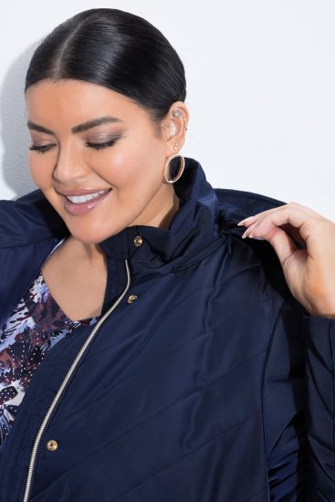 Ulla Popken 849908 Regenjacke Dunkelblau - Jacken - Große Jacken für Damen