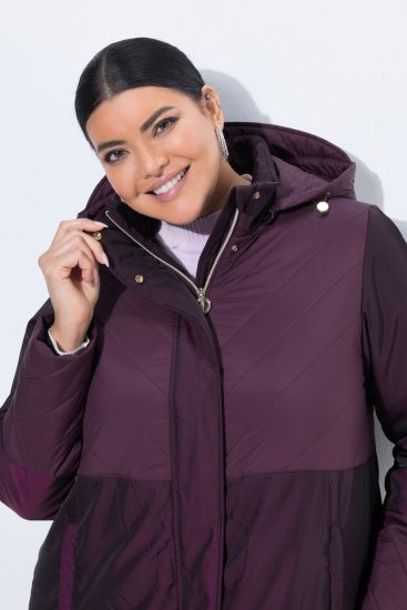 Ulla Popken 849908 Regenjacke Weinrot - Jacken - Große Jacken für Damen
