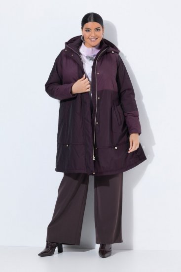 Ulla Popken 849908 Regenjacke Weinrot - Jacken - Große Jacken für Damen