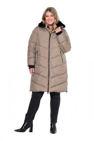 Ulla Popken 850041 Steppmantel Taupe - Mäntel - Große Größen: Mäntel für Damen