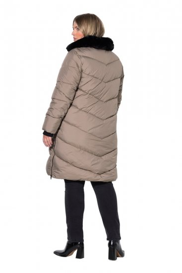 Ulla Popken 850041 Steppmantel Taupe - Mäntel - Große Größen: Mäntel für Damen