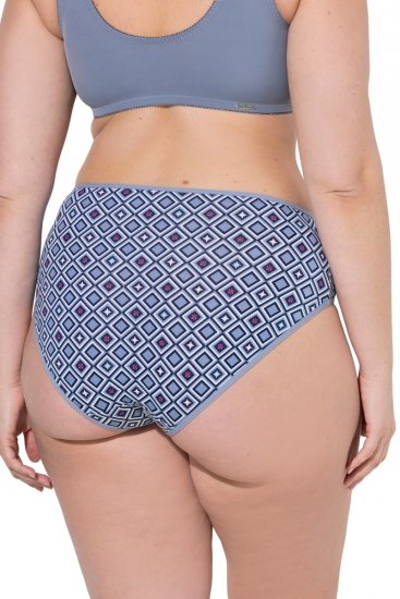 Ulla Popken 850077 Gemusterte Slips 5er-Pack Hellblau - Slips - 